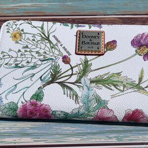 Dooney & Bourke Handbag Botanical Collection Large Zip Around Wristlet Crossbody